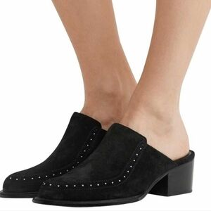 RAG & BONE Weiss Black Suede Studded Mules 37